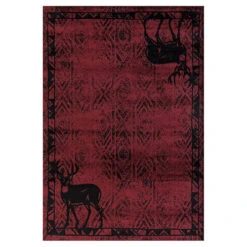 Huntsmen Deer Gaze 5'3" X 7'2" Area Rug