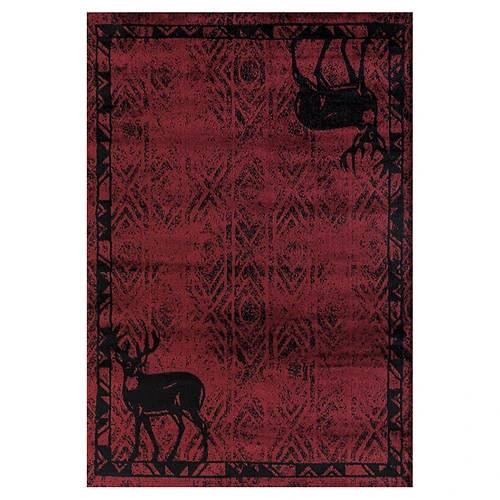 Huntsmen Deer Gaze 5'3" X 7'2" Area Rug 1 Huntsmen Deer Gaze 5'3" X 7'2" Area Rug