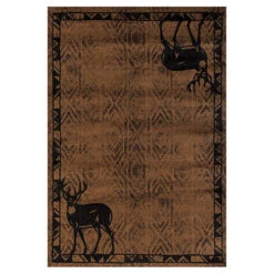 Huntsmen Deer Gaze 5'3" X 7'2" Area Rug 15 Huntsmen Deer Gaze 5'3" X 7'2" Area Rug -Exquisite Home imageService 1063