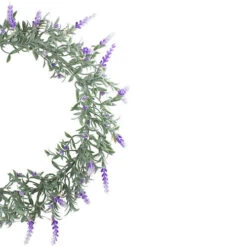 Northlight LED Lighted Artificial White And Purple Lavender Spring Wreath -Exquisite Home imageService 128