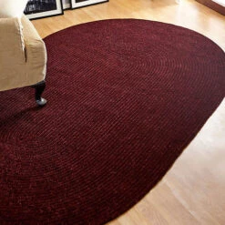 Chenille Solid Braided Rug 42"x66" -Exquisite Home imageService 1537