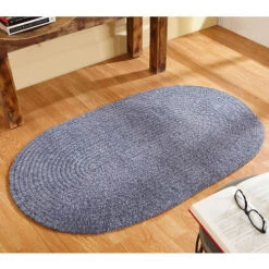 Chenille Solid Braided Rug 42"x66" -Exquisite Home imageService 1539