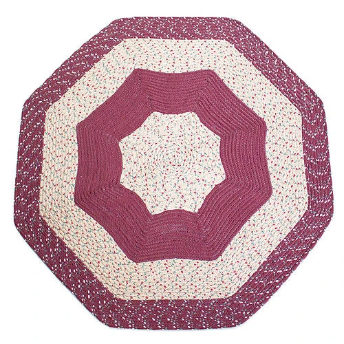 Braided 48"x 48" Octagon Rug 1 Braided 48"x 48" Octagon Rug