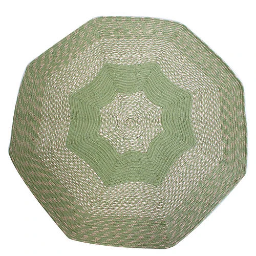 Braided 48"x 48" Octagon Rug 6 Braided 48"x 48" Octagon Rug - Image 6