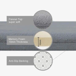 Microfiber Solid Memory Foam Mat -Exquisite Home imageService 1587