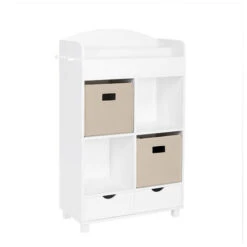 RiverRidge Book Nook Kids Cubby Cabinet With Rack Bin -Exquisite Home imageService 1748