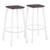 Other Clara 2-Piece Industrial Square Barstool Set