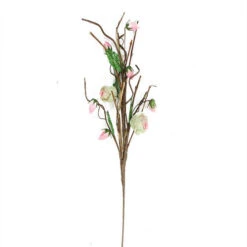 Northlight 33" Cream White And Pink Artificial Spring Floral Pick