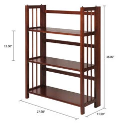 Casual Home 27.5" 3-Tier Folding Bookcase -Exquisite Home imageService 1817