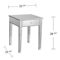 Southern Enterprises Mirage Mirrored Accent Table -Exquisite Home imageService 1831