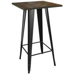 AmeriHome Loft Pub Table With Metal Top -Exquisite Home imageService 1919