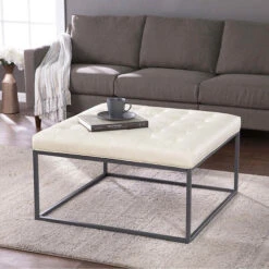 Southern Enterprises Ciarin Upholstered Cocktail Ottoman