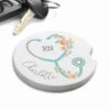 Floral Stethoscope 2.5" Car Coaster