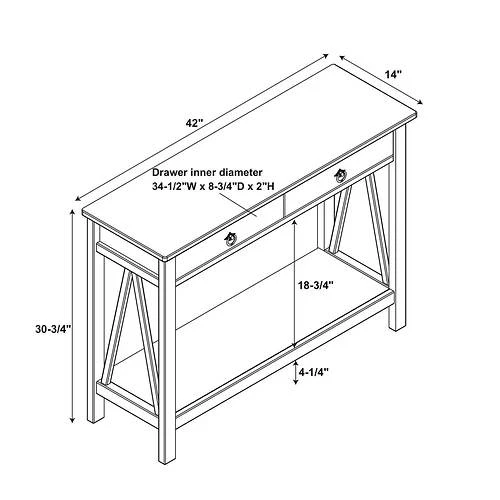 Linon Thomson Antique Console 5 Linon Thomson Antique Console - Image 5