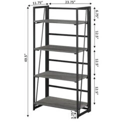 Other Xtra Folding 4-Tier Bookshelf -Exquisite Home imageService 2104