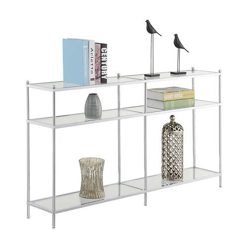Other Royal Crest 3-Tier 54" Glass Console Table 1 Other Royal Crest 3-Tier 54" Glass Console Table