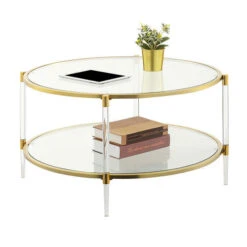Other Royal Crest 2-Tier Acrylic Glass Coffee Table