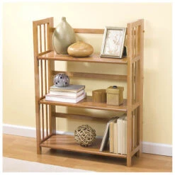 Folding Mission Style Bookcase -Exquisite Home imageService 2244