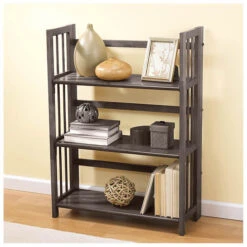 Folding Mission Style Bookcase -Exquisite Home imageService 2245