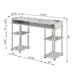 Other Designs2Go No Tools Student Desk With Charging Station And Shelves
