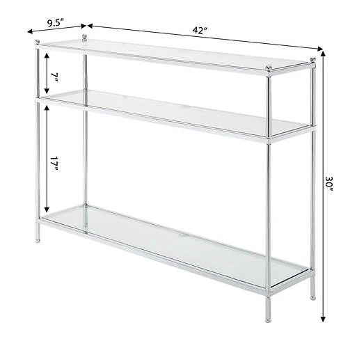Other Royal Crest 3-Tier Glass Console Table 1 Other Royal Crest 3-Tier Glass Console Table