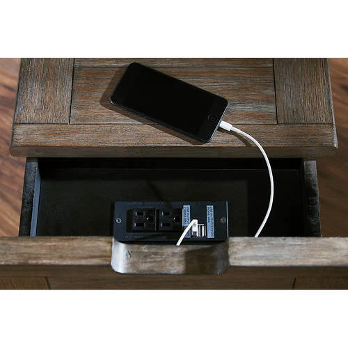 Signature Design By Ashley Tyler Creek End Table With USB 4 Signature Design By Ashley Tyler Creek End Table With USB - Image 4
