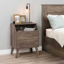 Prepac Milo Angled Top Nightstand