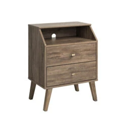 Prepac Milo Angled Top Nightstand -Exquisite Home imageService 2432