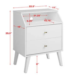 Prepac Milo Angled Top Nightstand -Exquisite Home imageService 2436