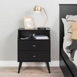 Prepac Milo Angled Top Nightstand -Exquisite Home imageService 2437