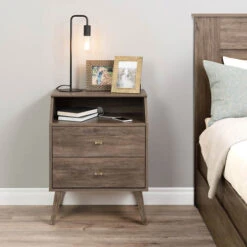 Prepac Milo Angled Top Nightstand -Exquisite Home imageService 2438