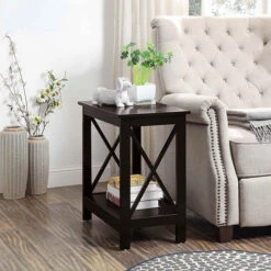 Other Oxford Chairside End Table With Shelf -Exquisite Home imageService 2467