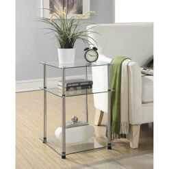 Other Classic Glass 3-Tier End Table -Exquisite Home imageService 2513
