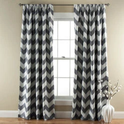 Lush Décor - Chevron Blackout Curtains