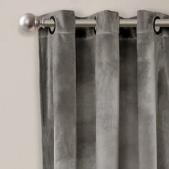 Lush Decor Prima Velvet Solid Room Darkening Curtain Panel Set -Exquisite Home imageService 2557