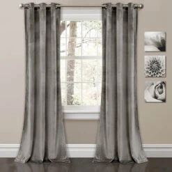 Lush Decor Prima Velvet Solid Room Darkening Curtain Panel Set -Exquisite Home imageService 2562