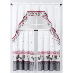 Kashi Home Printed Kitchen Curtains -Exquisite Home imageService 2578
