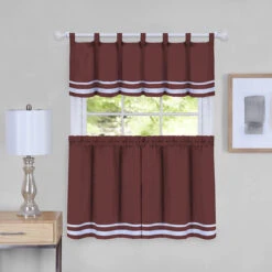 Dakota Tier And Valance Curtain Set