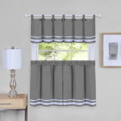 Dakota Tier And Valance Curtain Set -Exquisite Home imageService 2603