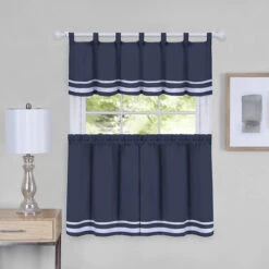 Dakota Tier And Valance Curtain Set -Exquisite Home imageService 2604