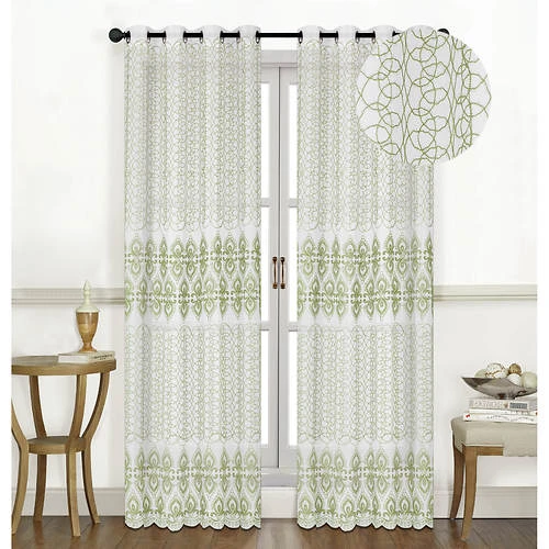Kashi Home Theodora Embroidered Grommet Panel 4 Kashi Home Theodora Embroidered Grommet Panel - Image 4