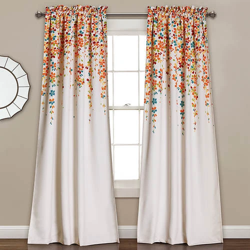 Lush Décor Weeping Flowers Room Darkening Window Curtain 6 Lush Décor Weeping Flowers Room Darkening Window Curtain - Image 6