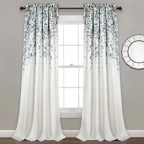 Lush Décor Weeping Flowers Room Darkening Window Curtain 12 Lush Décor Weeping Flowers Room Darkening Window Curtain - Image 12
