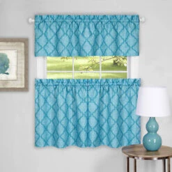 Colby Tier And Valance Curtain Set -Exquisite Home imageService 2900