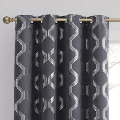 Chloe Room-Darkening Grommet Panel With Foil Print 29 Chloe Room-Darkening Grommet Panel With Foil Print -Exquisite Home imageService 2915