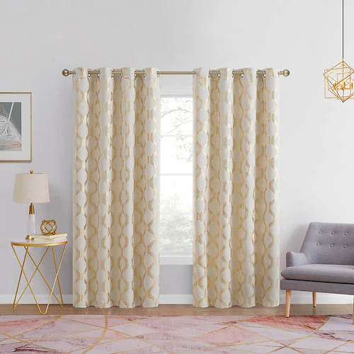 Chloe Room-Darkening Grommet Panel With Foil Print 13 Chloe Room-Darkening Grommet Panel With Foil Print - Image 13