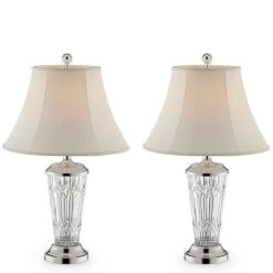 Pair Of Glass Table Lamps