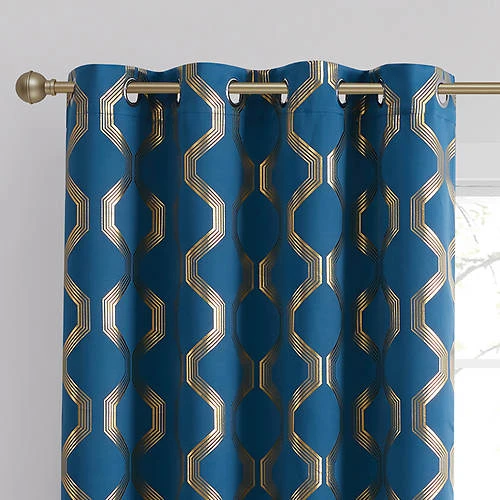 Chloe Room-Darkening Grommet Panel With Foil Print 15 Chloe Room-Darkening Grommet Panel With Foil Print - Image 15