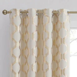 Chloe Room-Darkening Grommet Panel With Foil Print 39 Chloe Room-Darkening Grommet Panel With Foil Print -Exquisite Home imageService 2925