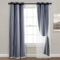 Lush Décor Sheer Panels With Blackout Lining -Exquisite Home imageService 2999